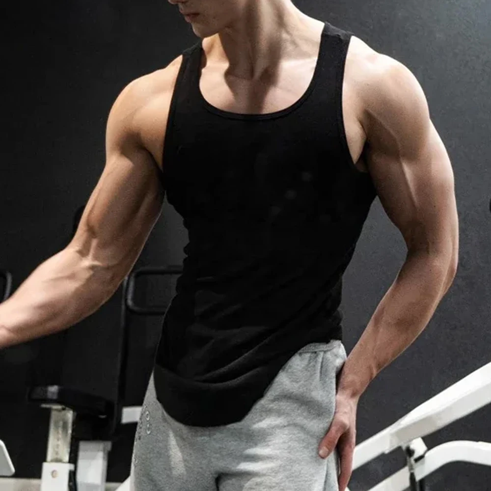 メンズスポーツスリムベスト夏通気性ノースリーブラウンドネック - Undershirt Crew Neck のレビューと価格