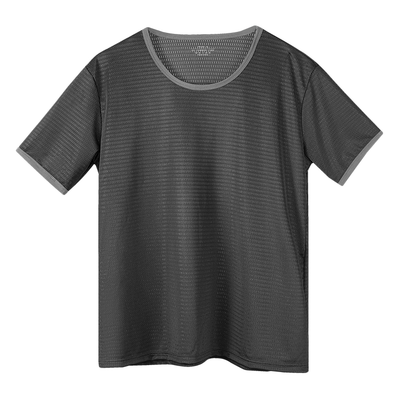 メンズ アイスシルク シームレス Tシャツ、無地のクルーネッ - Undershirt Crew Neck のレビューと価格