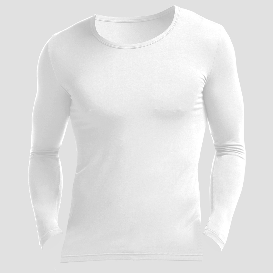 メンズ用、クルーネック、モダール素材のサーマルシャツ、スリム - Undershirt Crew Neck のレビューと価格