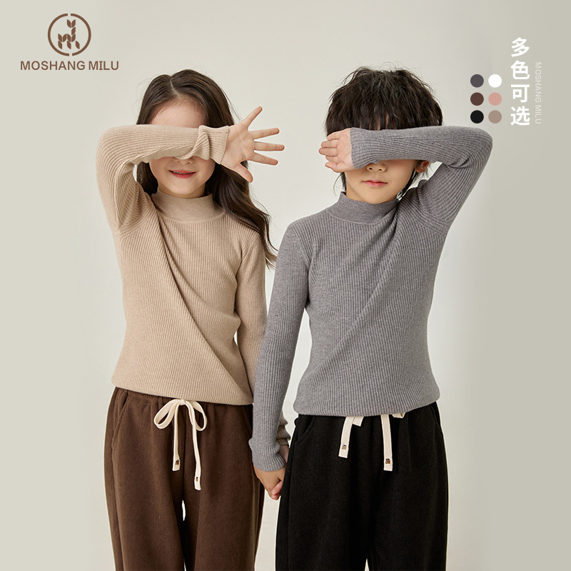 ニューキッズ プルオーバー Tシャツ 長袖 コットン クルー - Undershirt Crew Neck のレビューと価格
