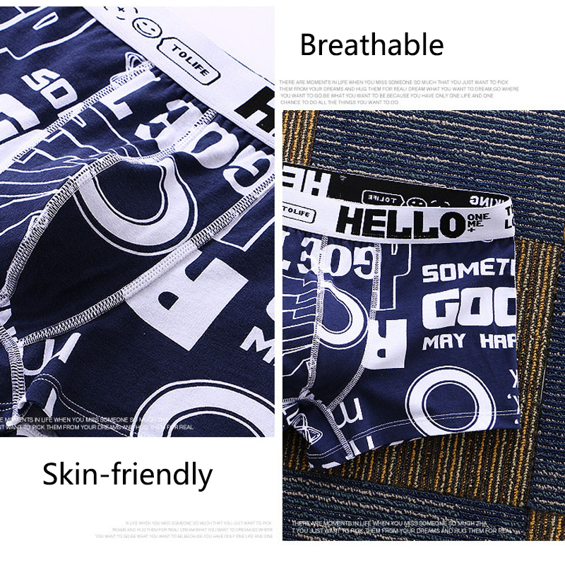 男性パンティ 2 パック印刷フラットメンズパンツ綿ボクサーパ - Boxer Brief Pack Cotton のレビューと価格