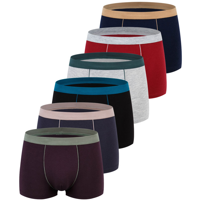 大サイズのシームレスな下着男性固体綿ボクサーパンツ男性のパン - Boxer Brief Pack Cotton のレビューと価格